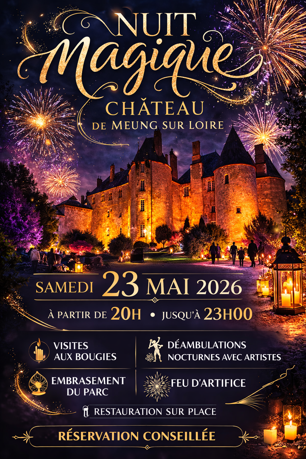 Nuit Magique au Château de Meung-sur-Loire (Loiret – 45)